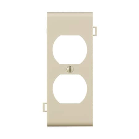 Leviton Leviton Light Almond 1 gang Thermoplastic Nylon Duplex Sectional End Wall Plate 1 pk 0PSC8-00T